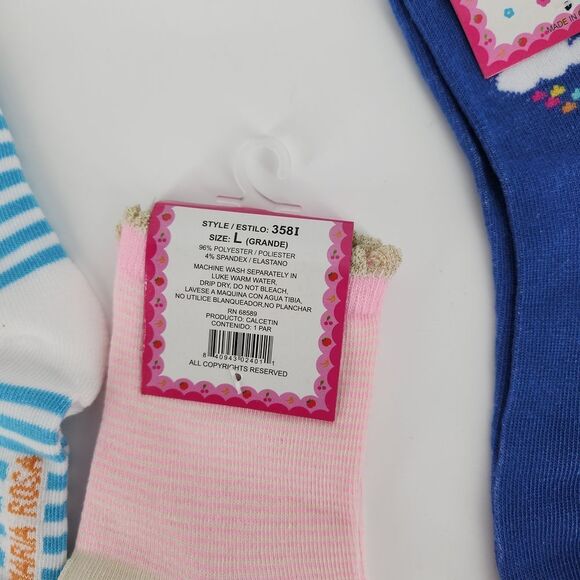Girl Crew 3 pairs Socks Rosa Maria - Picture 3 of 3